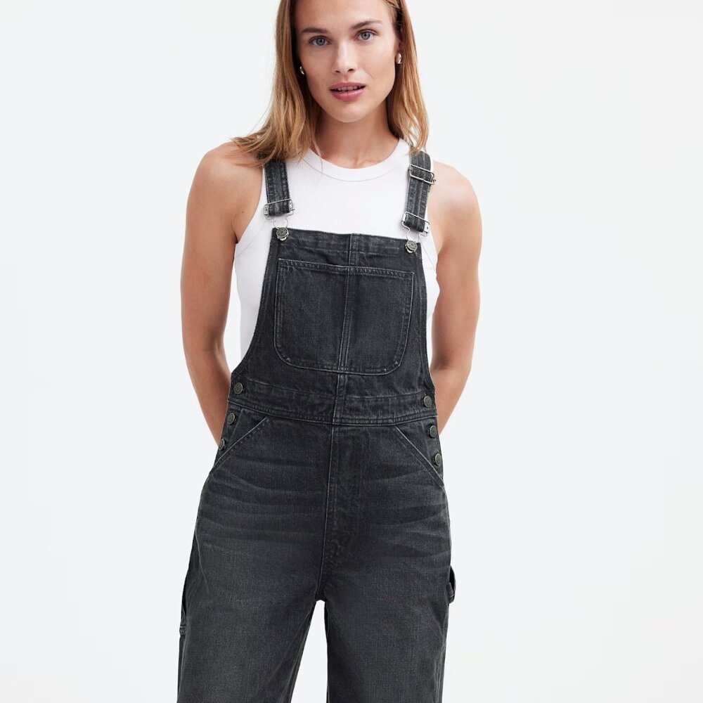 NWT Madewell Denim Oversized Carpenter Overalls in Hartwell Wash size XL